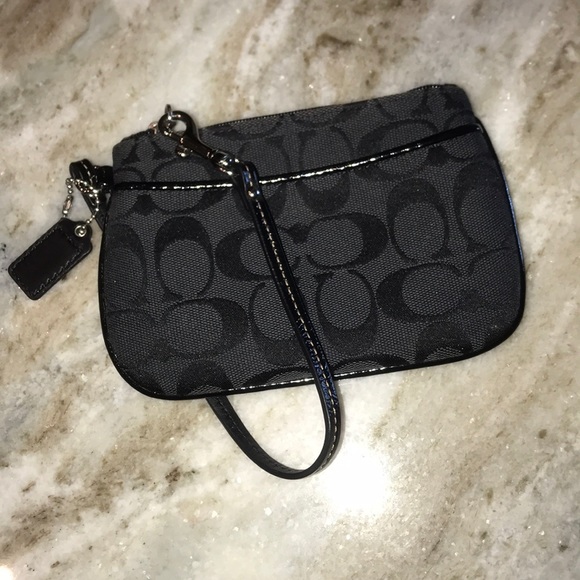 Coach Handbags - black coach wristlet